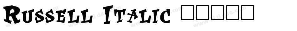 Russell Italic字体转换